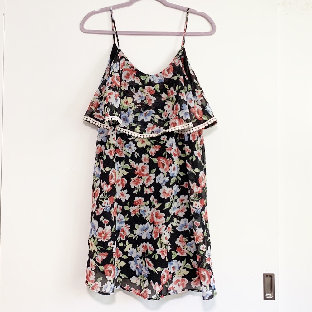 TOBI Floral Dress with Pompom details